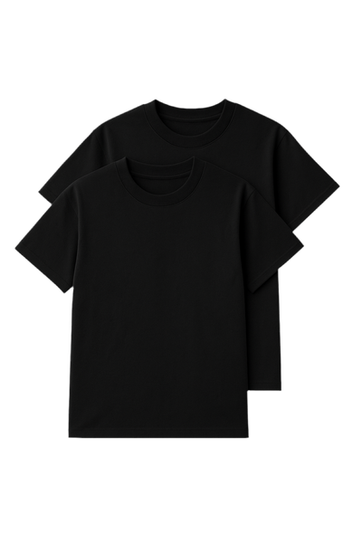 Men’s Basic Tee 2 Pack (Black)