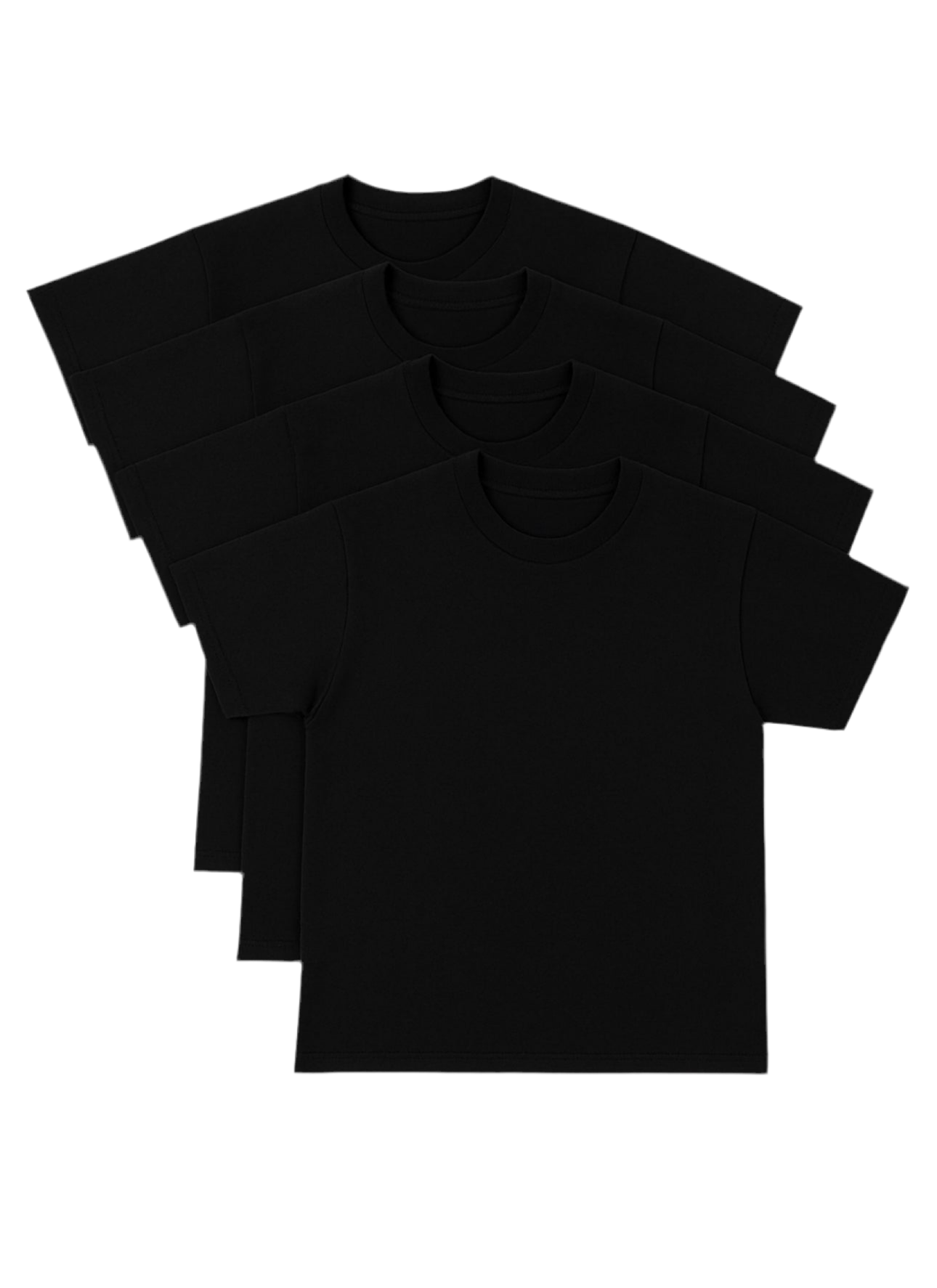 Men’s Basic Tee 4 Pack (Black)