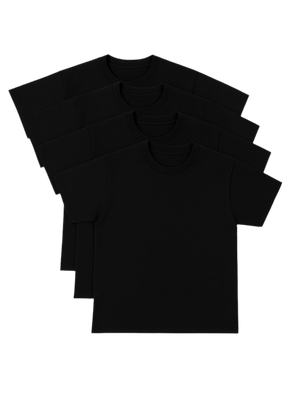 Men’s Basic Tee 4 Pack (Black)