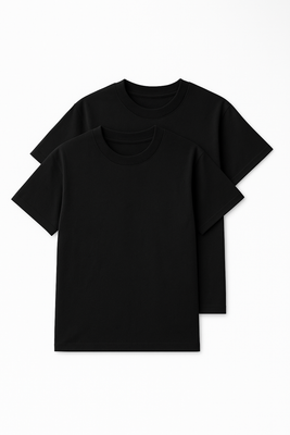 Women’s Baby Tee 2 Pack (Black)